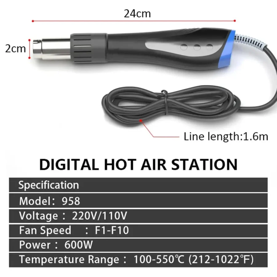 Portable Hot Air Gun 958 content