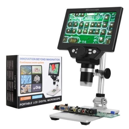ميكروسكوب رقمي محمول G1200 بشاشة 7 بوصة ودقة 12 ميجابكسل وتكبير 1200X