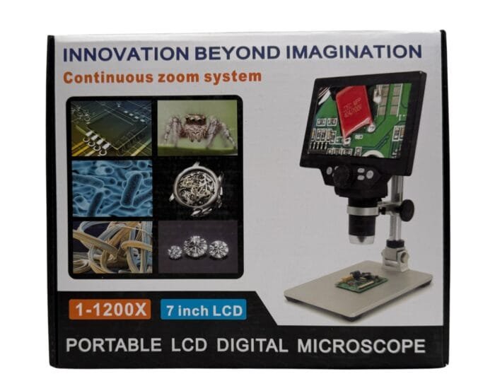⁦ميكروسكوب رقمي محمول G1200 بشاشة 7 بوصة ودقة 12 ميجابكسل وتكبير 1200X⁩ - الصورة ⁦3⁩
