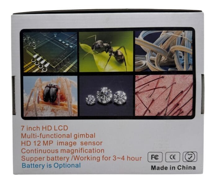 ⁦ميكروسكوب رقمي محمول G1200 بشاشة 7 بوصة ودقة 12 ميجابكسل وتكبير 1200X⁩ - الصورة ⁦4⁩