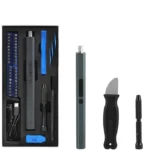 Electric precision screwdriver set M&R 40 bits for phone repair inside package