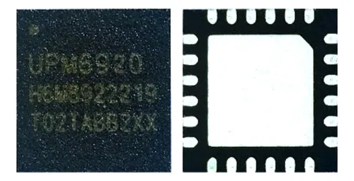 صورة آيسي الباور والشحن UPM6920 من الوجه والظهر