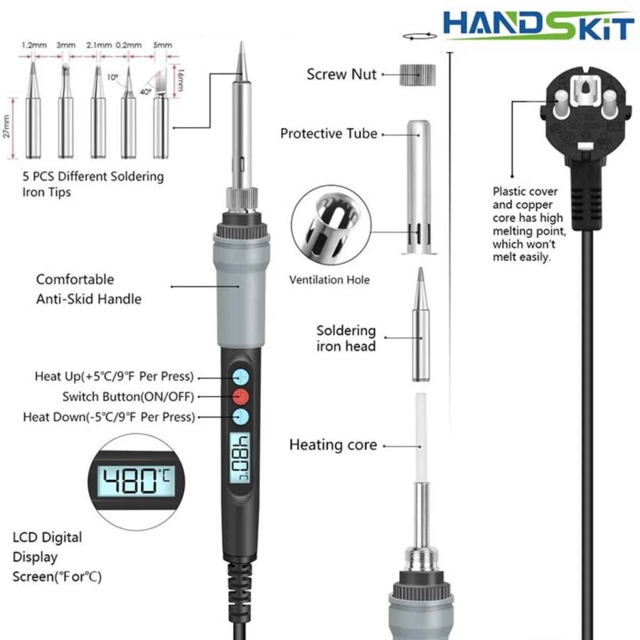 ⁦كاوية لحام إلكترونيات ذكية HANDSKIT 220v 90W SI-926⁩ - الصورة ⁦2⁩